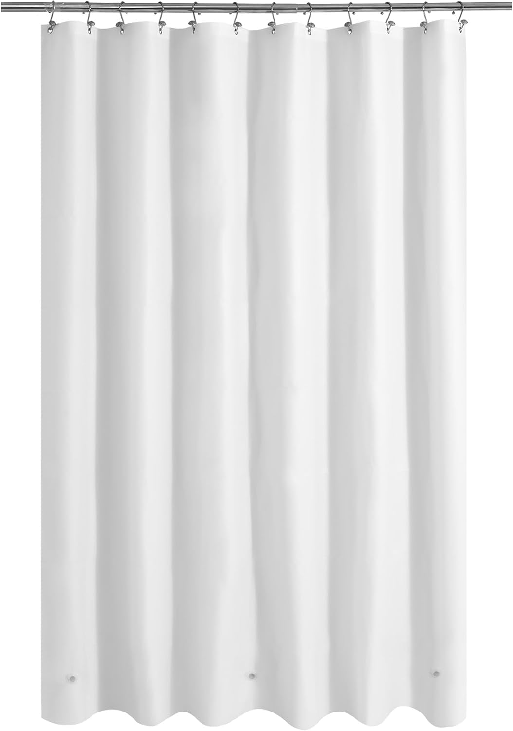 Mrs Awesome Clawfoot Tub Shower Curtain or Liner with 12 Magnets - Free 36 Hooks Included, Waterproof PEVA, 180" x 70", Clear
