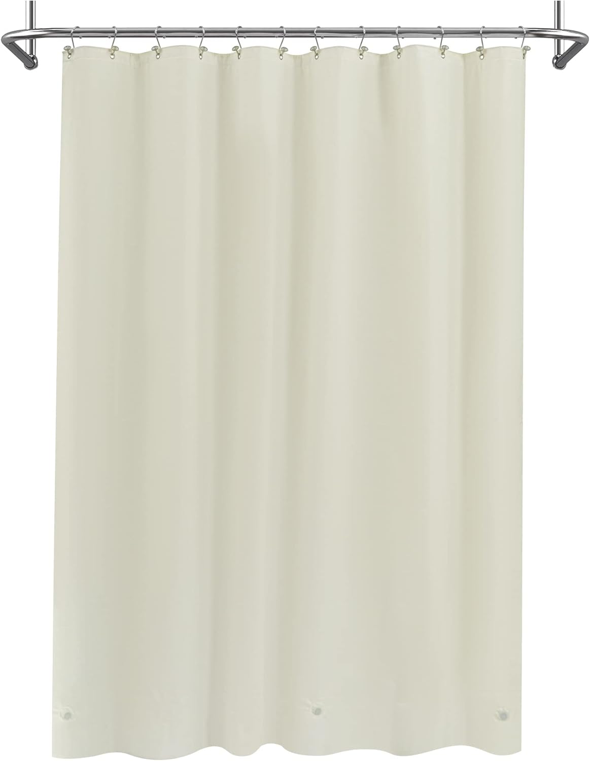 Mrs Awesome Clawfoot Tub Shower Curtain or Liner with 12 Magnets - Free 36 Hooks Included, Waterproof PEVA, 180" x 70", Clear