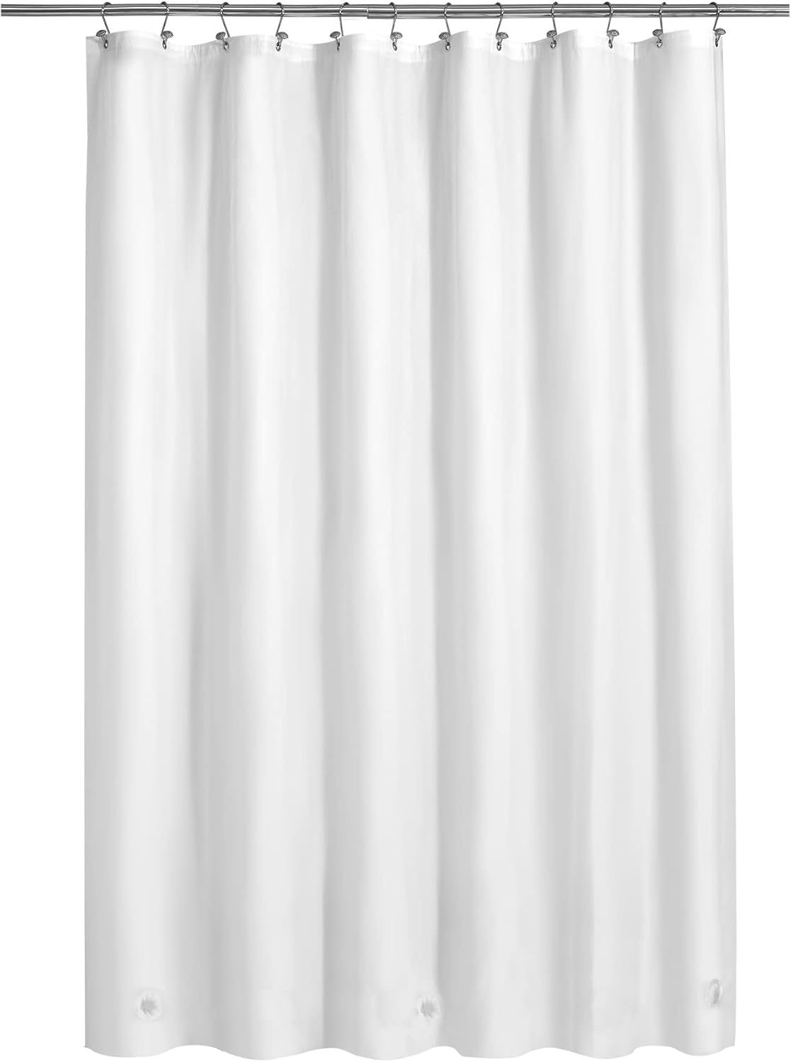 Barossa Design Clawfoot Tub Shower Curtain with 12 Magnets - 36 Metal Hooks Included, 180" W x 70" H Wrap Around, Waterproof PEVA, Metal Grommets - Frosted, 180x70