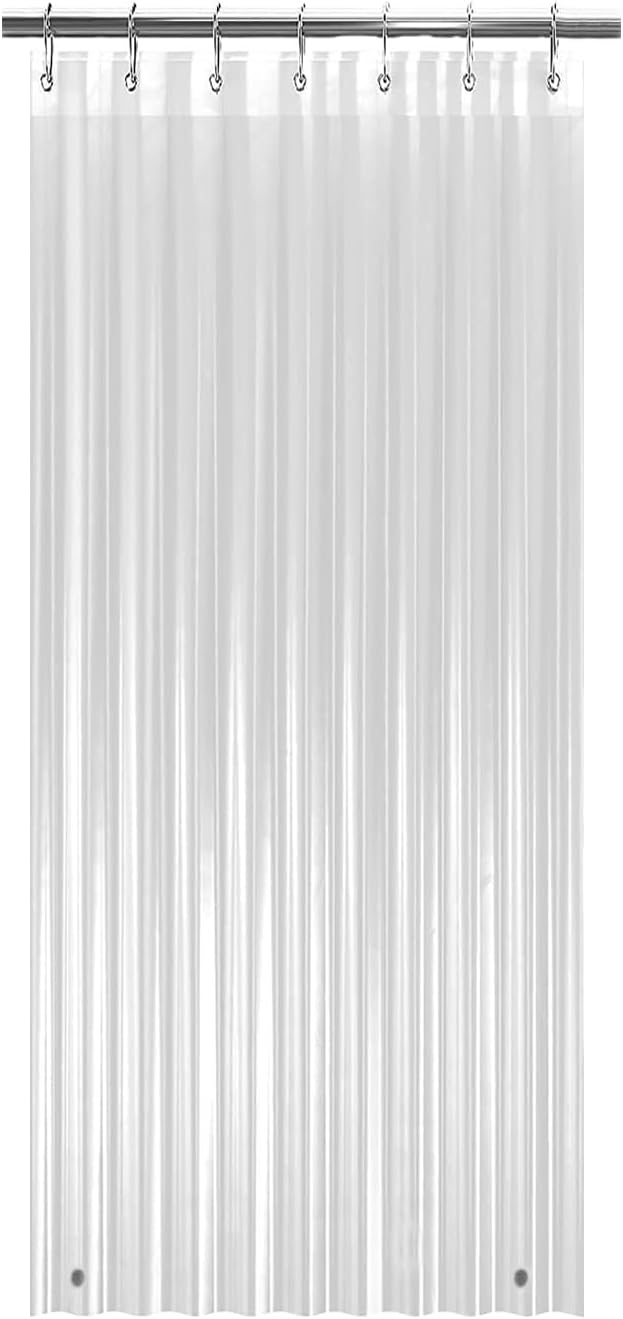 Clear Clawfoot Tub Shower Curtain Short Length 60 Inch 360 PEVA Wrap Around Bath Tub Curtain Sets with 6 Bottom Magnets for Bathroom Freestanding Tub 32 Metal Hooks Included 60''L x 180''W