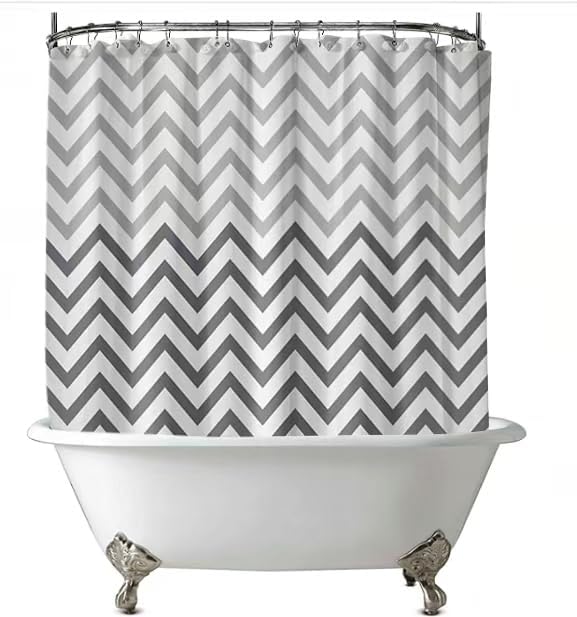 Clawfoot Tub Shower Curtain Floral Damask Liner All Around Extra Wide 180x70 Inch Heavy Duty Artwork Print Bath Curtain for Bathroom Decoration with 36 Metal Grommets Hooks PEVA Waterproof