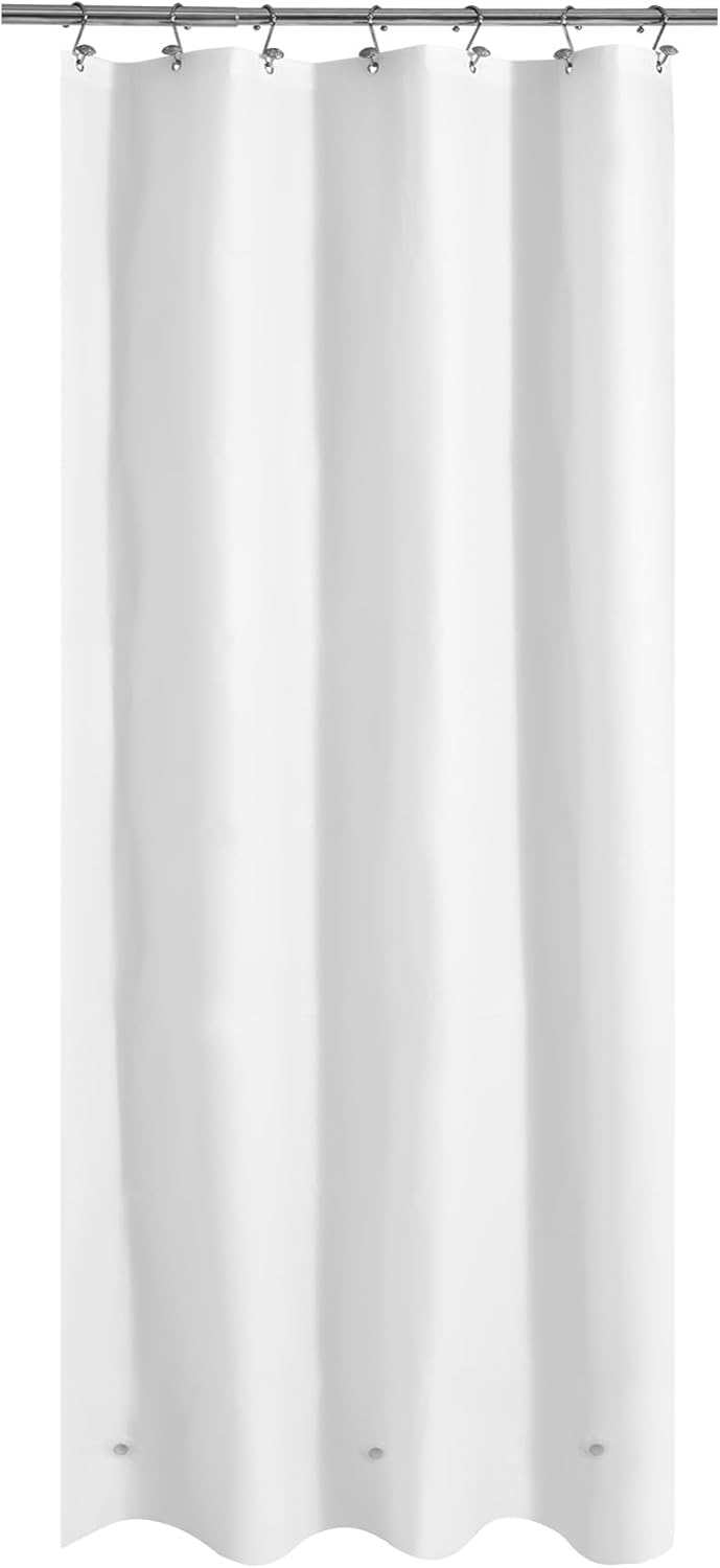 Mrs Awesome Clawfoot Tub Shower Curtain or Liner with 12 Magnets - Free 36 Hooks Included, Waterproof PEVA, 180" x 70", Clear