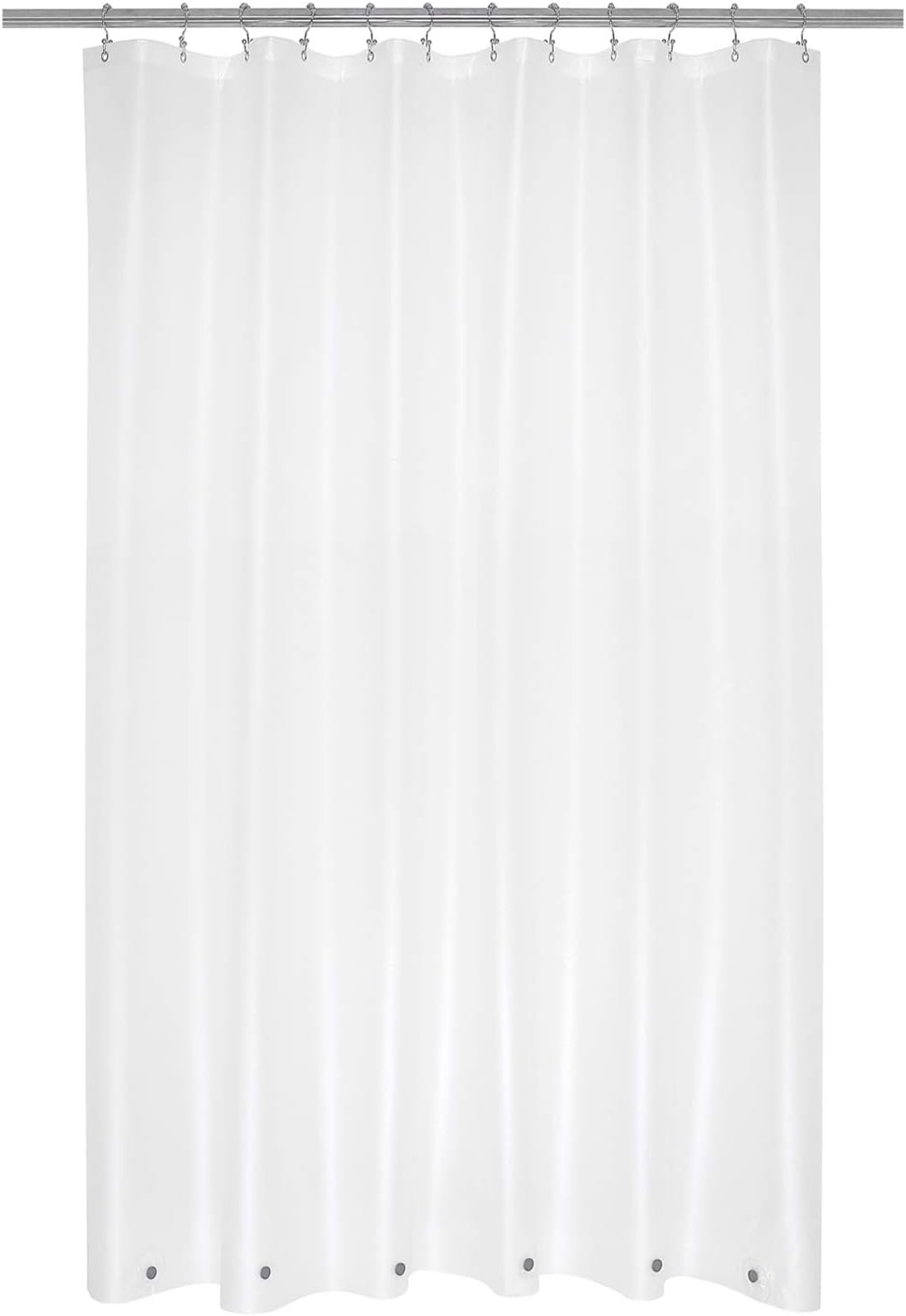 Mrs Awesome Clawfoot Tub Shower Curtain or Liner with 12 Magnets - Free 36 Hooks Included, Waterproof PEVA, 180" x 70", Clear