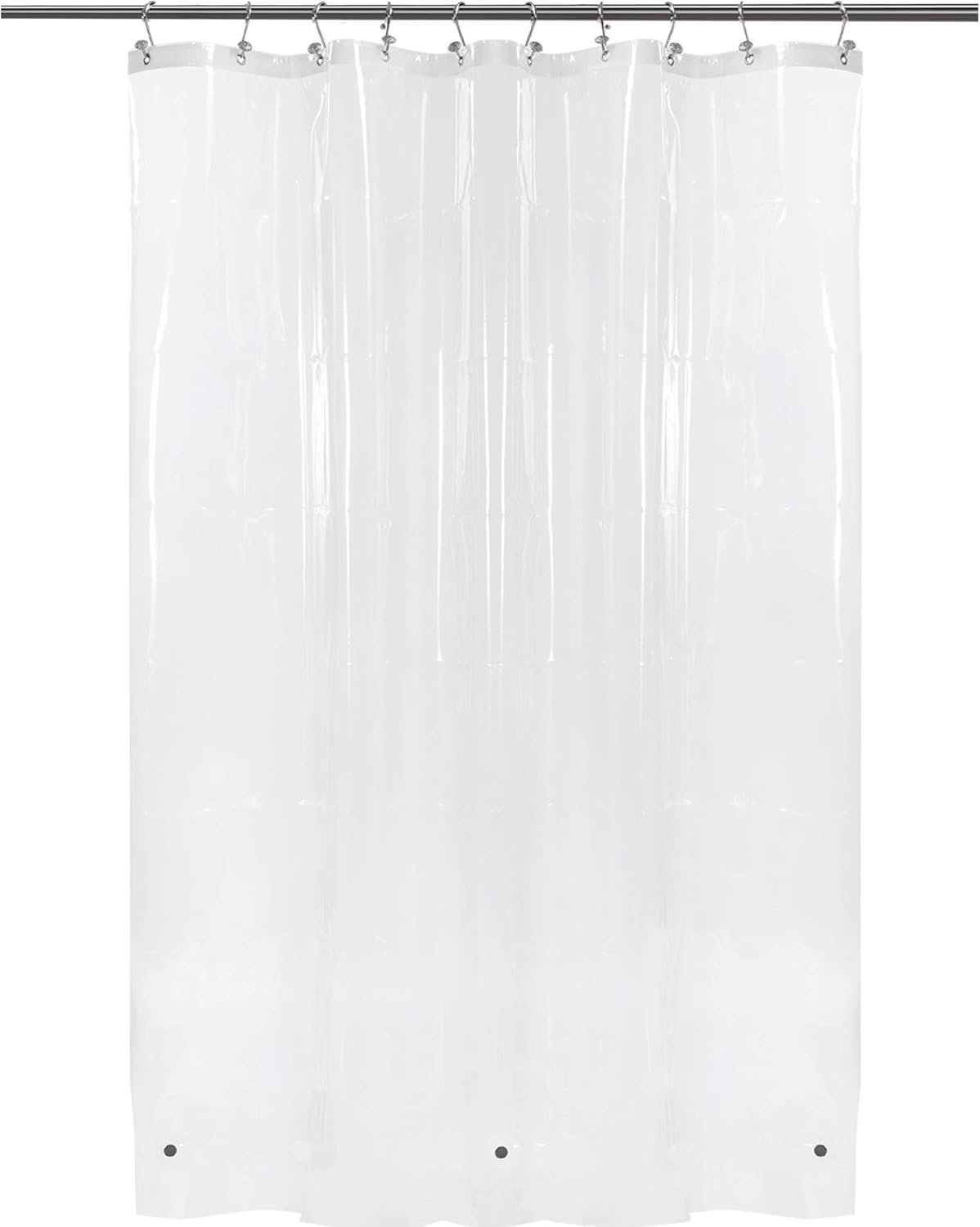 Barossa Design Clawfoot Tub Shower Curtain with 12 Magnets - 36 Metal Hooks Included, 180" W x 70" H Wrap Around, Waterproof PEVA, Metal Grommets - Frosted, 180x70