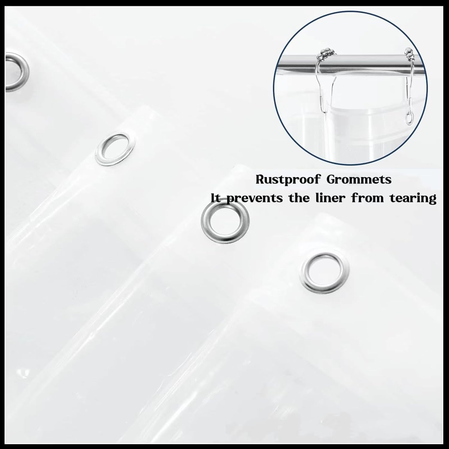 Clear Clawfoot Tub Shower Curtain Short Length 60 Inch 360 PEVA Wrap Around Bath Tub Curtain Sets with 6 Bottom Magnets for Bathroom Freestanding Tub 32 Metal Hooks Included 60''L x 180''W