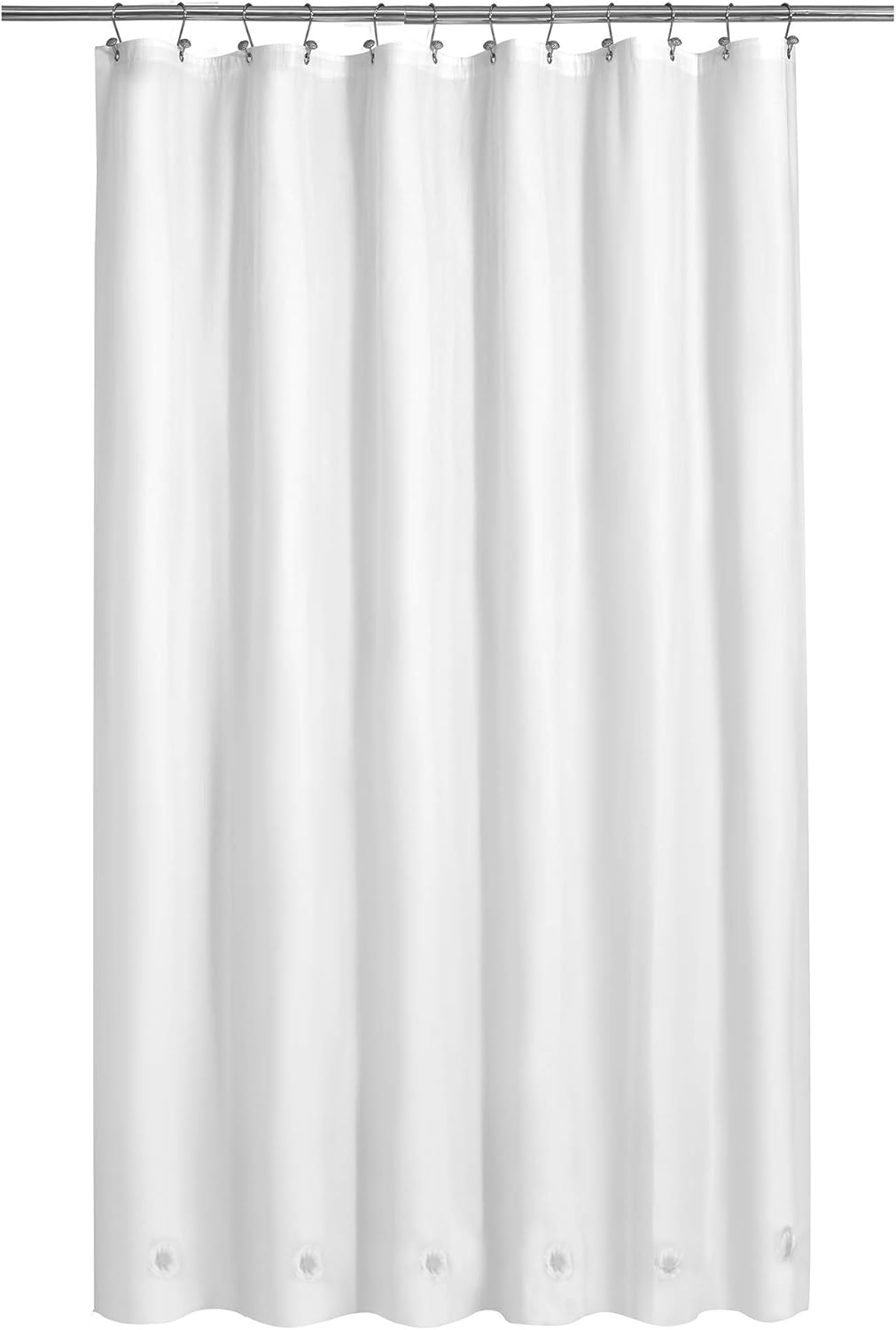Barossa Design Clawfoot Tub Shower Curtain with 12 Magnets - 36 Metal Hooks Included, 180" W x 70" H Wrap Around, Waterproof PEVA, Metal Grommets - Frosted, 180x70