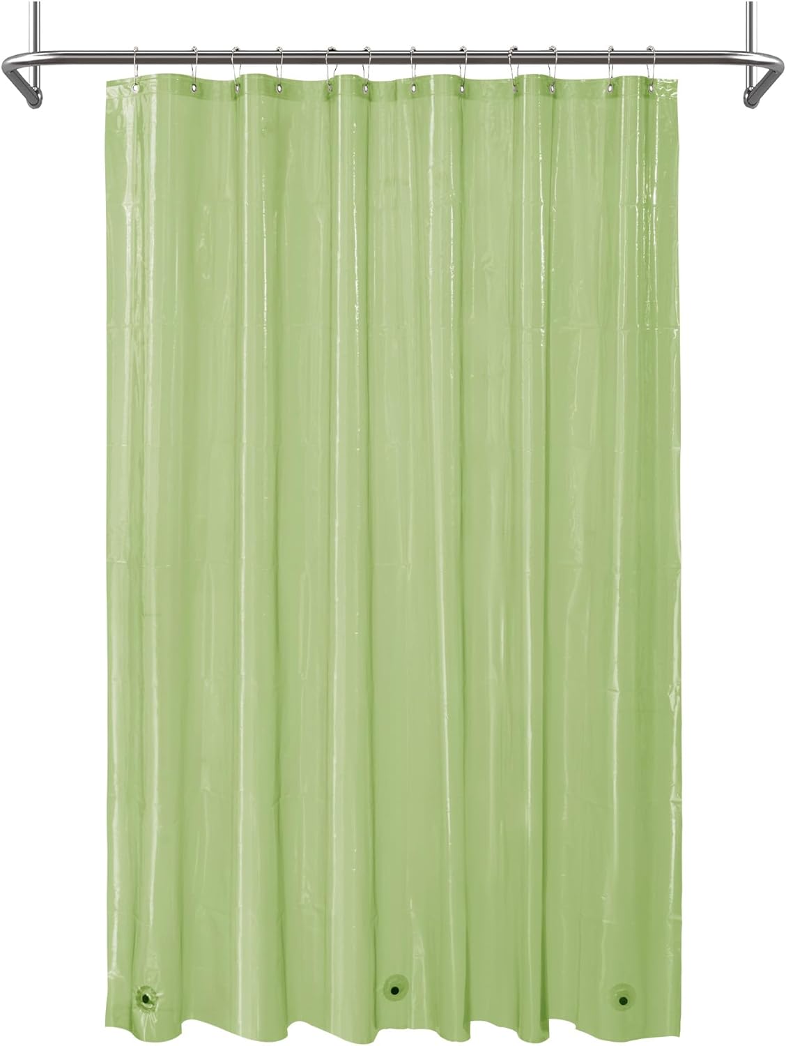 Mrs Awesome Clawfoot Tub Shower Curtain or Liner with 12 Magnets - Free 36 Hooks Included, Waterproof PEVA, 180" x 70", Clear