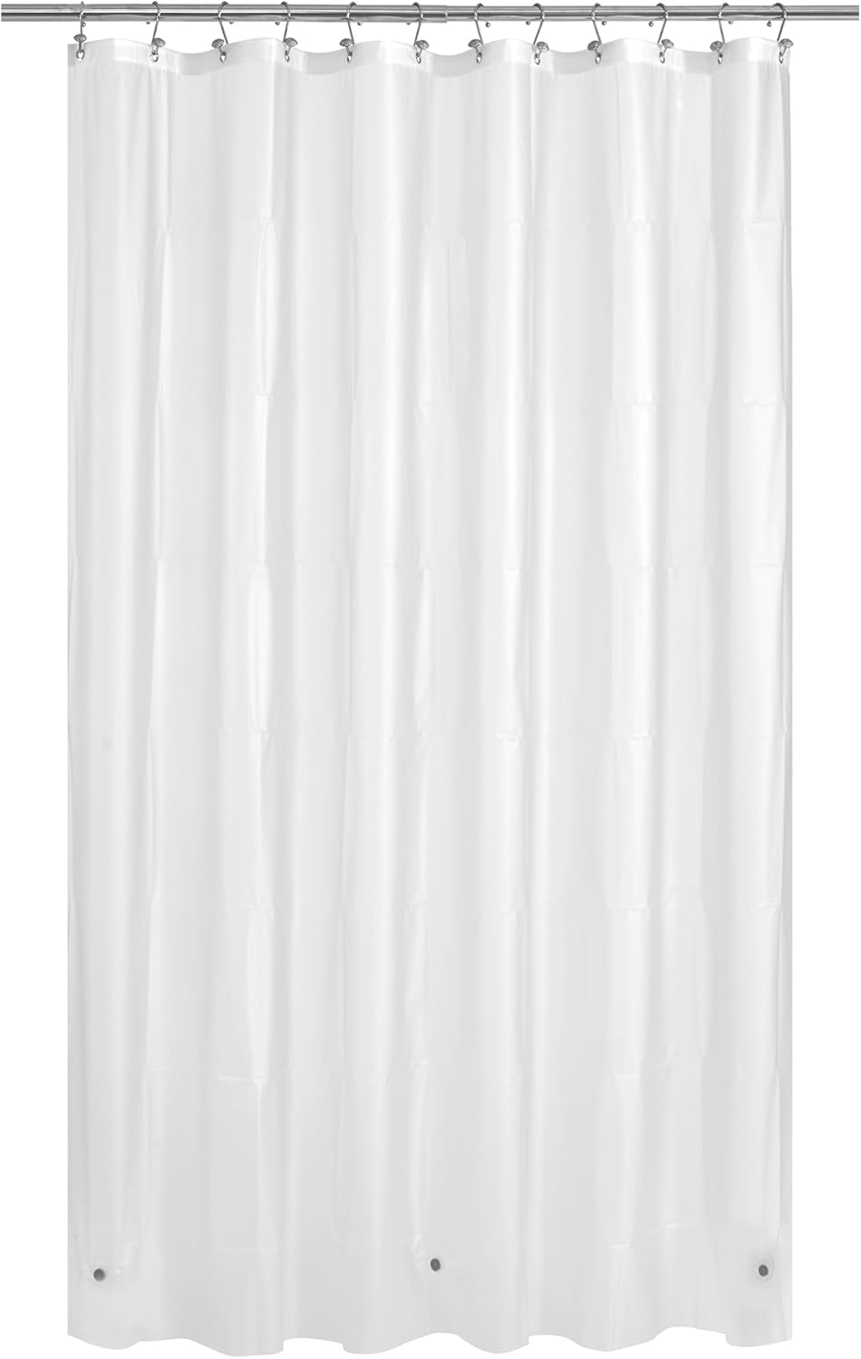 Mrs Awesome Clawfoot Tub Shower Curtain or Liner with 12 Magnets - Free 36 Hooks Included, Waterproof PEVA, 180" x 70", Clear