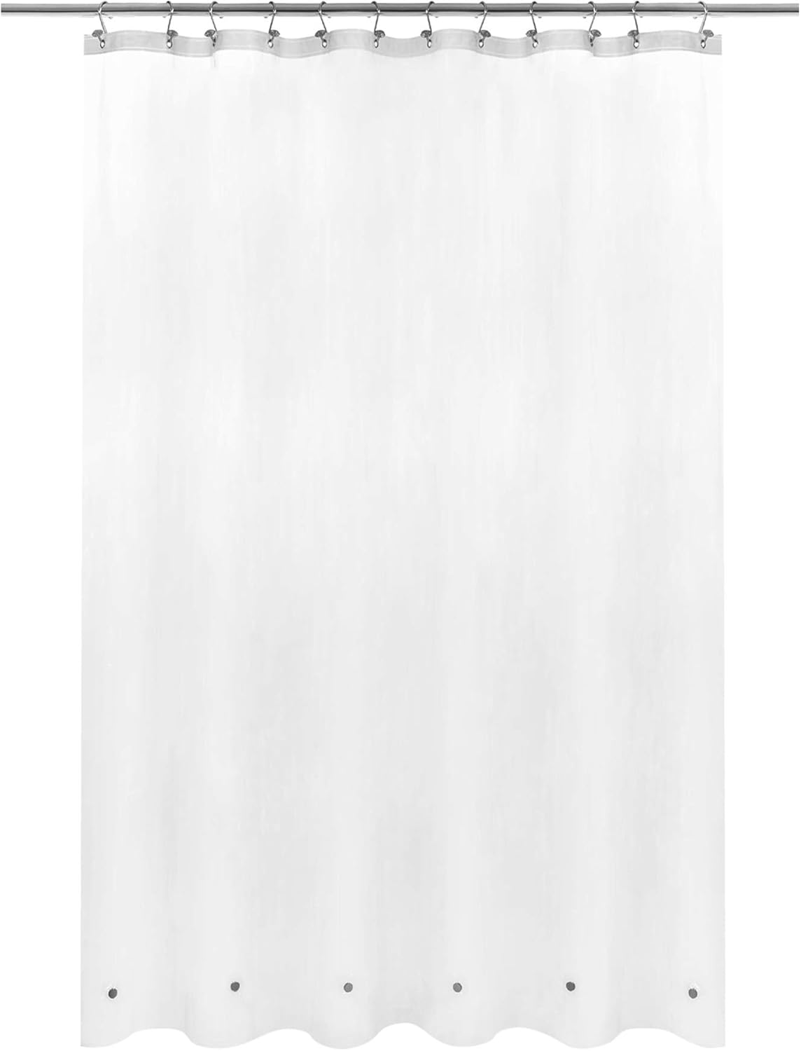 Barossa Design Clawfoot Tub Shower Curtain with 12 Magnets - 36 Metal Hooks Included, 180" W x 70" H Wrap Around, Waterproof PEVA, Metal Grommets - Frosted, 180x70