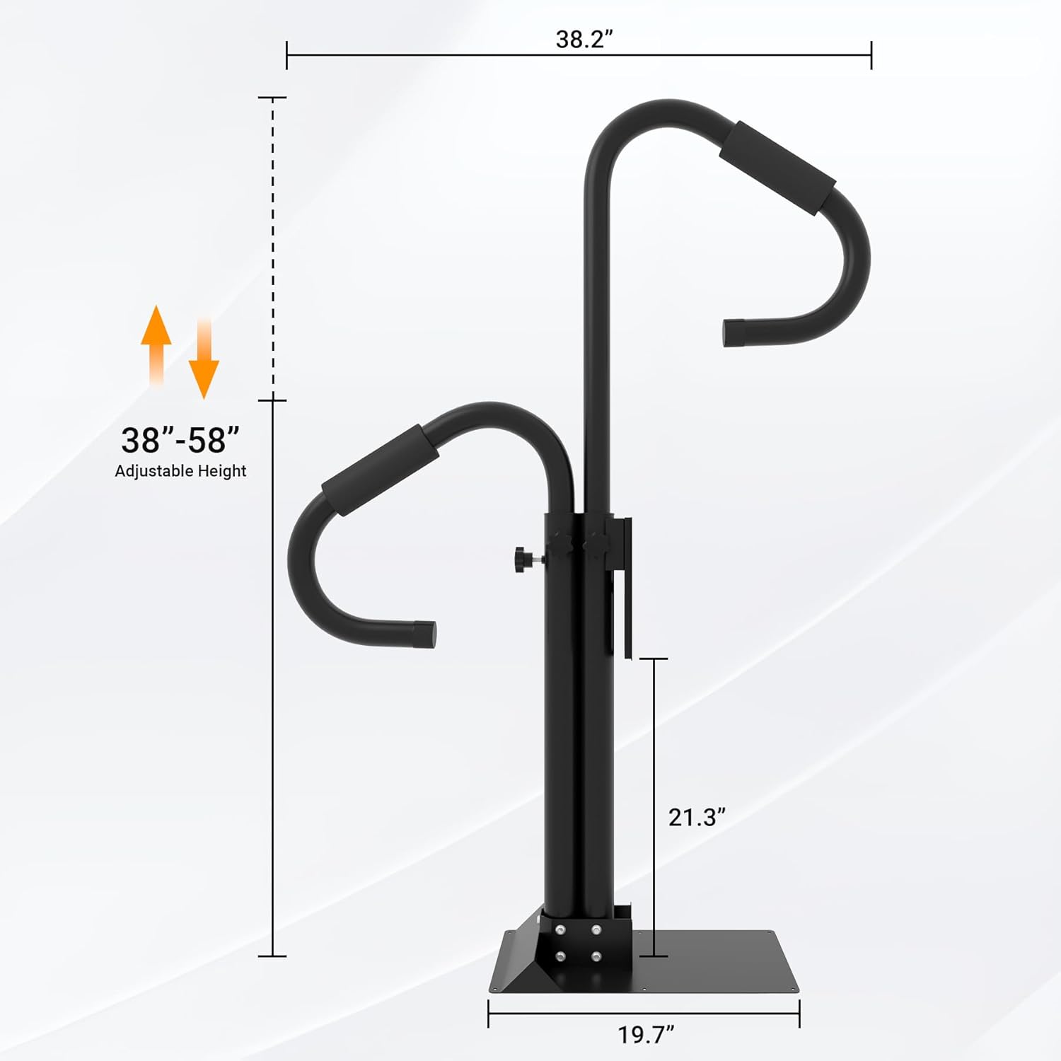 Two-Way Hot Tub Handrails, 38"-58" Adjustable Height SPA Handrail w/360 Swivel Option, Hot Tub Railing to Get in and Out, 600LBS SPA Side Handrail w/Slide Under Mount Base for Indoor&Outdoor