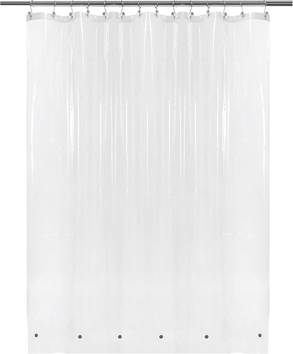 Barossa Design Clawfoot Tub Shower Curtain with 12 Magnets - 36 Metal Hooks Included, 180" W x 70" H Wrap Around, Waterproof PEVA, Metal Grommets - Frosted, 180x70