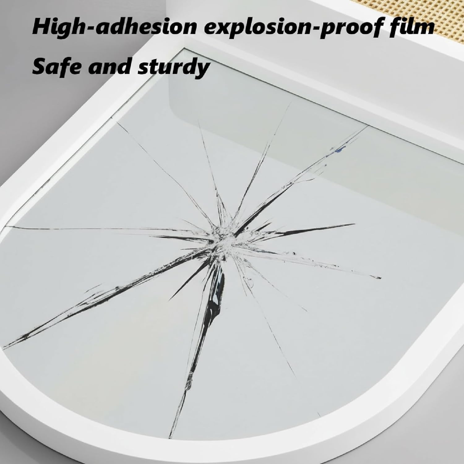 White Wall Mirror with Hooks, 22x14 Inch Boho Wall Mirror with Removable Shelf, Oval Framed, Handmade Rattan Mirror for Entryway, Over Sink, Bathroom, Bedroom, Living Room, Hallway, Vanity