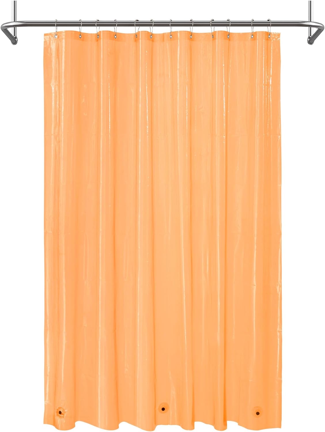 Mrs Awesome Clawfoot Tub Shower Curtain or Liner with 12 Magnets - Free 36 Hooks Included, Waterproof PEVA, 180" x 70", Clear