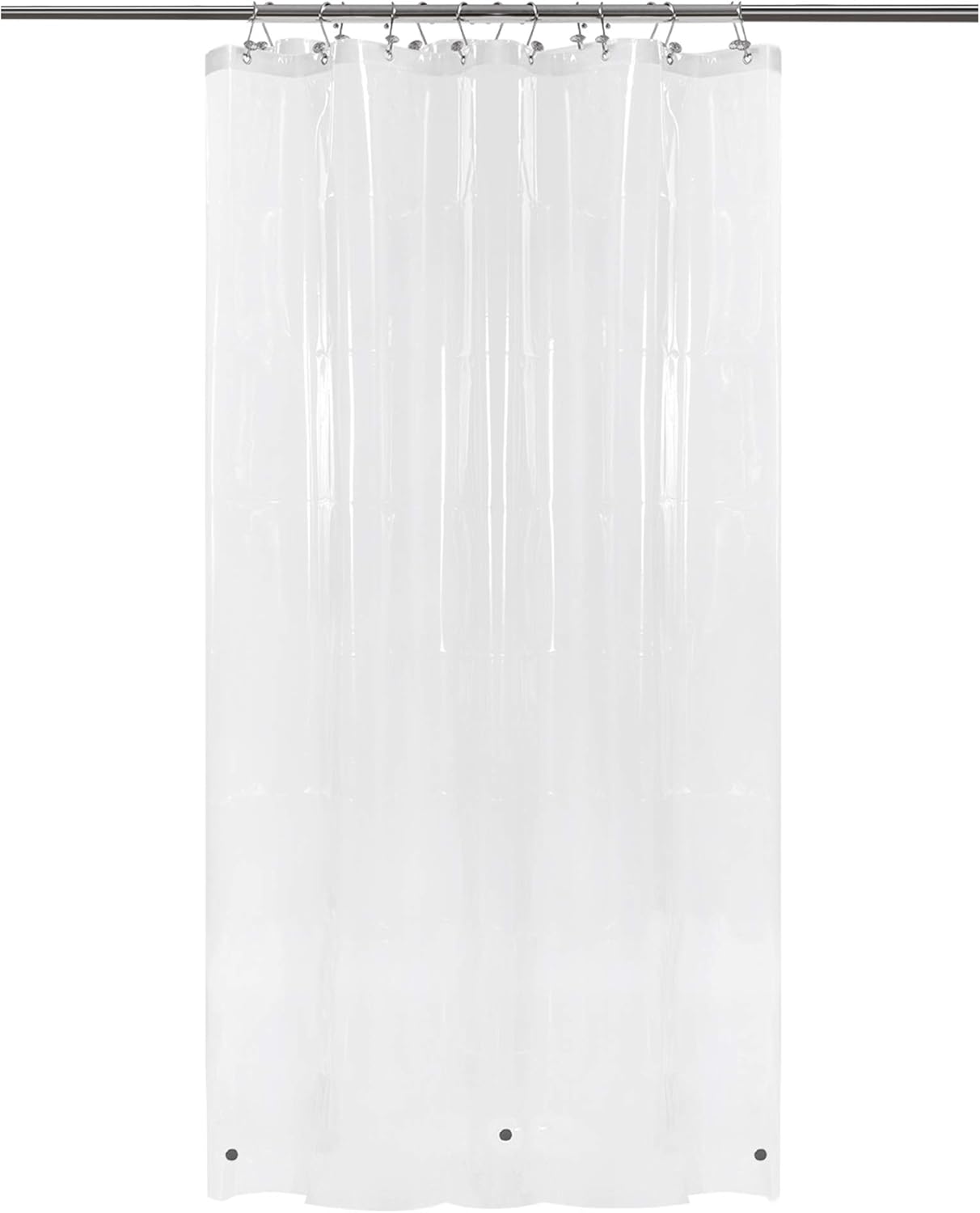 Barossa Design Clawfoot Tub Shower Curtain with 12 Magnets - 36 Metal Hooks Included, 180" W x 70" H Wrap Around, Waterproof PEVA, Metal Grommets - Frosted, 180x70