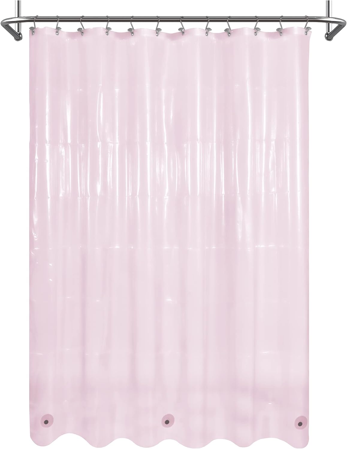 Mrs Awesome Clawfoot Tub Shower Curtain or Liner with 12 Magnets - Free 36 Hooks Included, Waterproof PEVA, 180" x 70", Clear