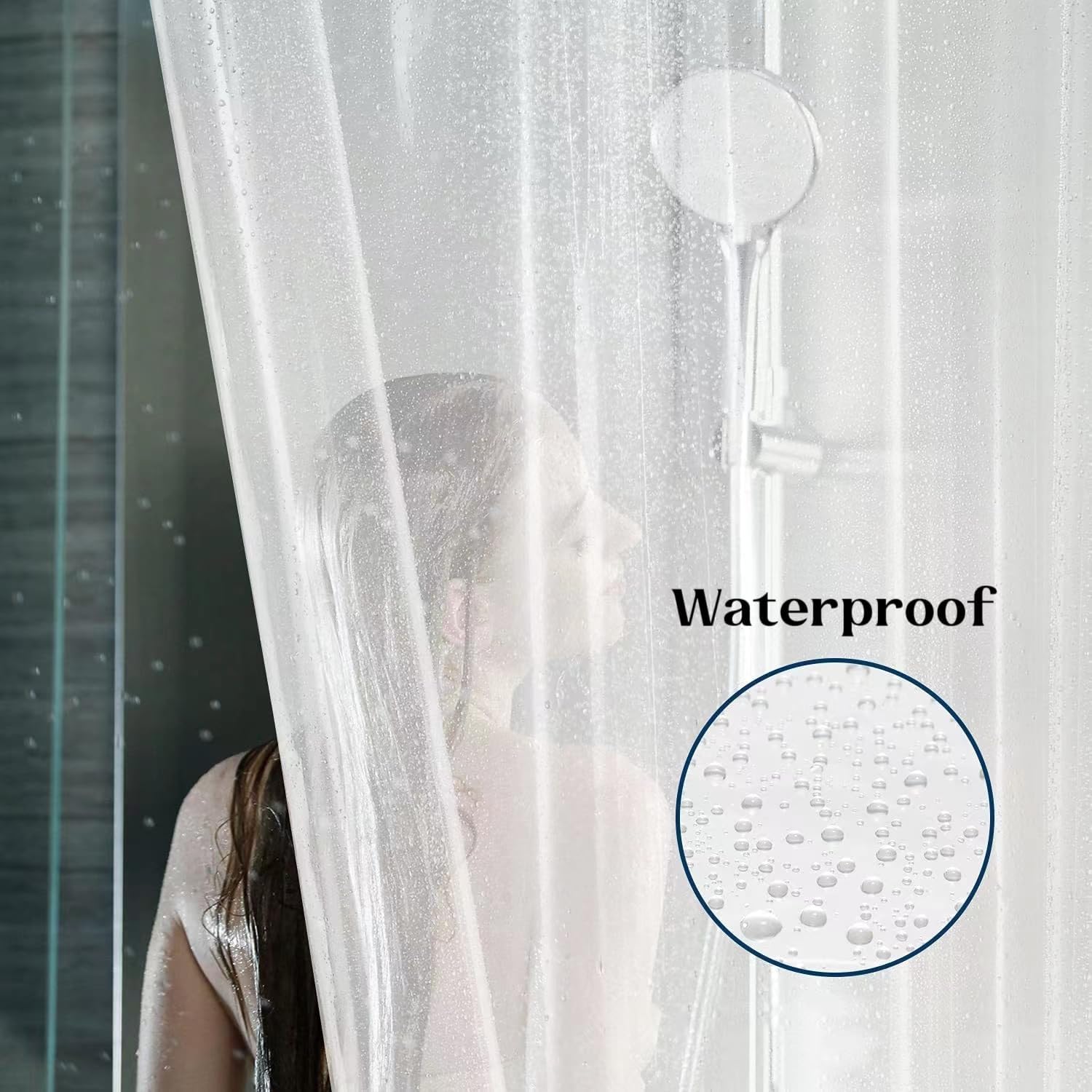 Clear Clawfoot Tub Shower Curtain Short Length 60 Inch 360 PEVA Wrap Around Bath Tub Curtain Sets with 6 Bottom Magnets for Bathroom Freestanding Tub 32 Metal Hooks Included 60''L x 180''W