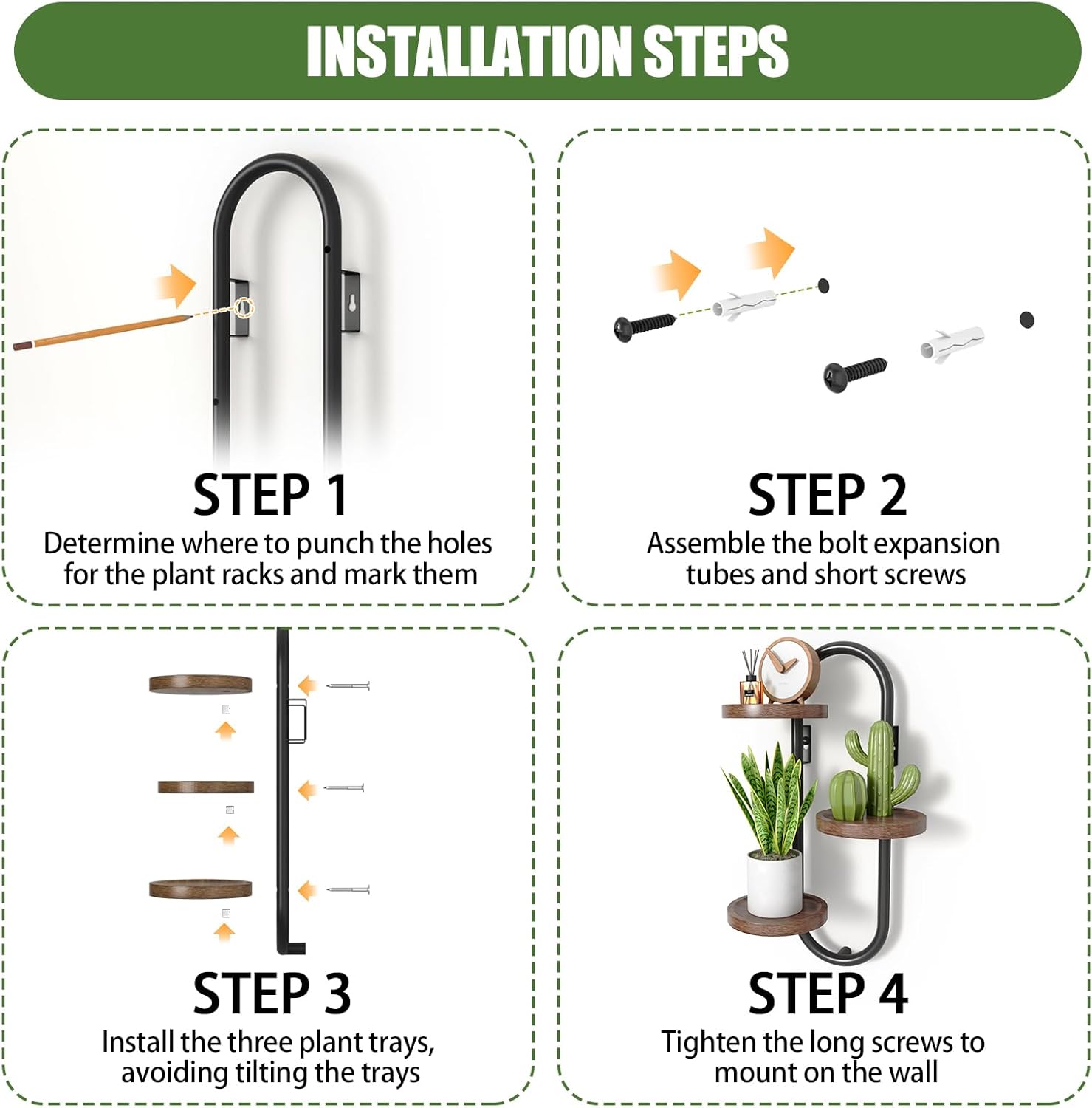 Wall Mounted Plant Stands Indoor Oval Plant Stand - 3 Tier Window Plant Shelf for Multiple Plants Space-Saving Corner Hanging Wall Stand for Small Spaces Planter Lover to Home Decor