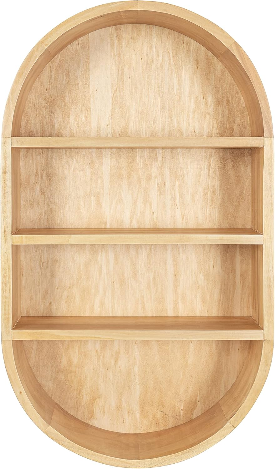 Kate and Laurel Hutton Scandinavian Capsule Wall Shelf; 16 x 28; Natural Wood; Geometric Modern Shelves for Wall