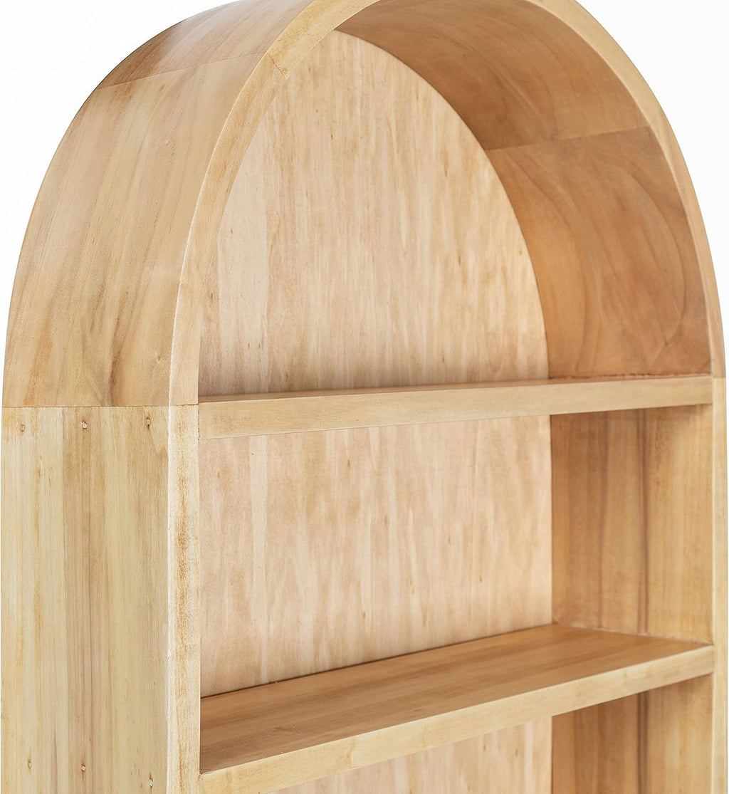 Kate and Laurel Hutton Scandinavian Capsule Wall Shelf; 16 x 28; Natural Wood; Geometric Modern Shelves for Wall